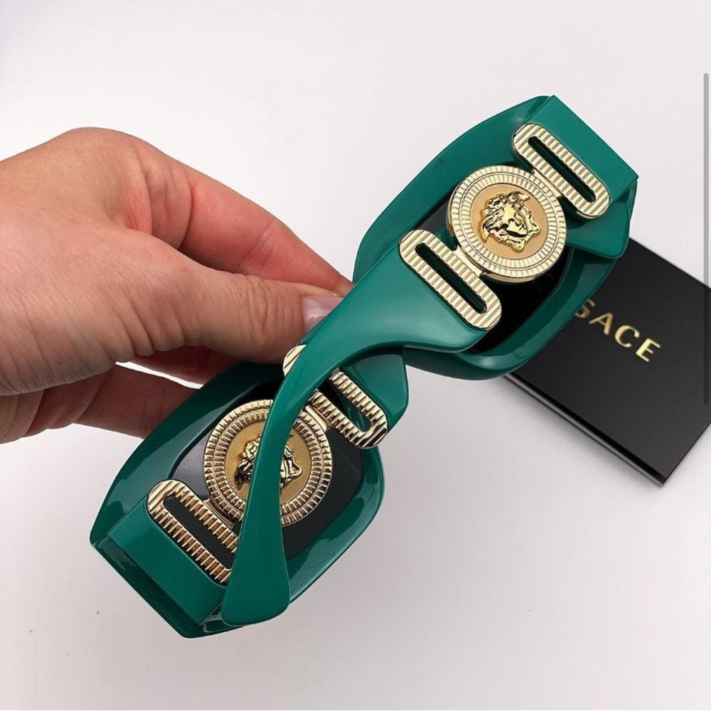 Versace MAXI MEDUSA BIGGIE Sunglasses Turquoise/Aqua - Picture 8 of 8